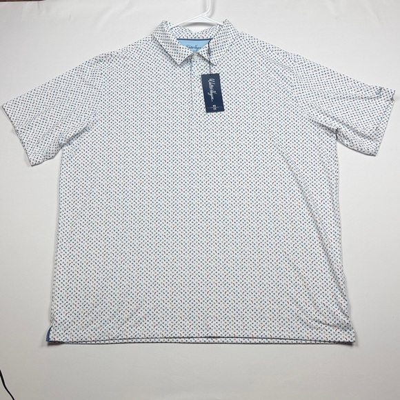 Walter Hagen Other - Walter Hagen White and Blue Patterned Polo Shirt XXL NWT